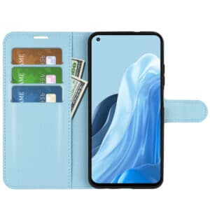 כיסוי מגן ארנק עור - OPPO Reno 7 5G - כחול